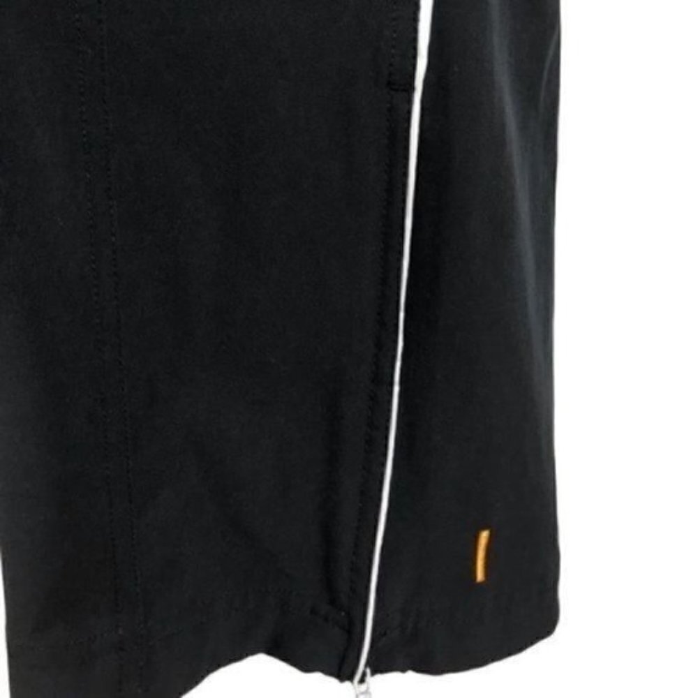 Lucy Flex Track pants black with White stripe up sides w/ Pockets Size small - Picture 4 of 8